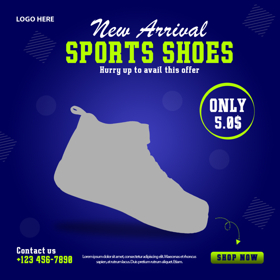 Special shoes fashion sale post and template psd