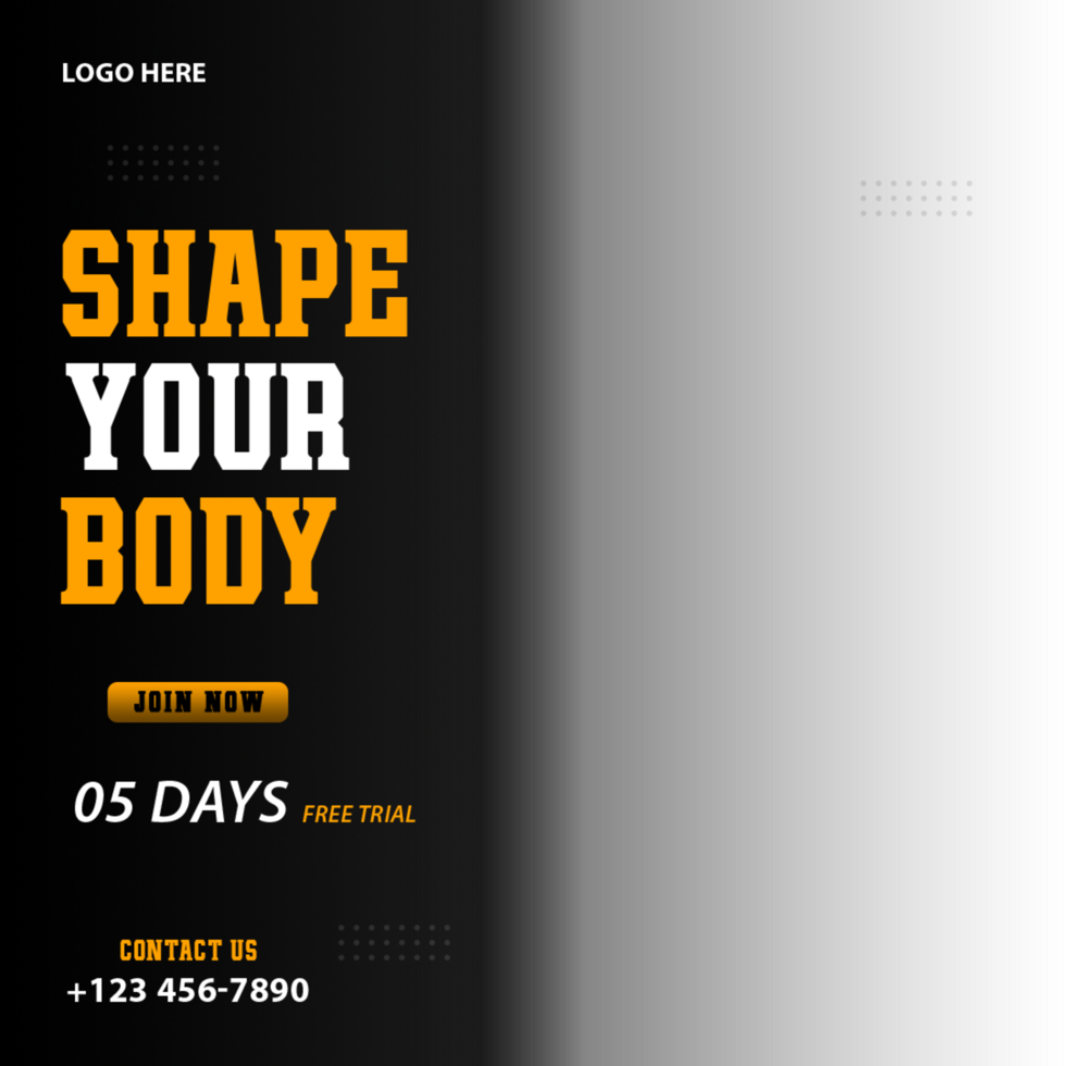 Gym and fitness social media banner template psd