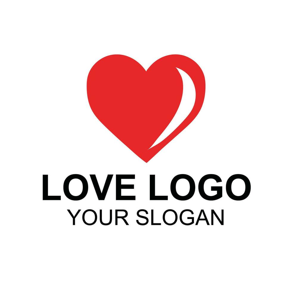 Simple love logo design service vector