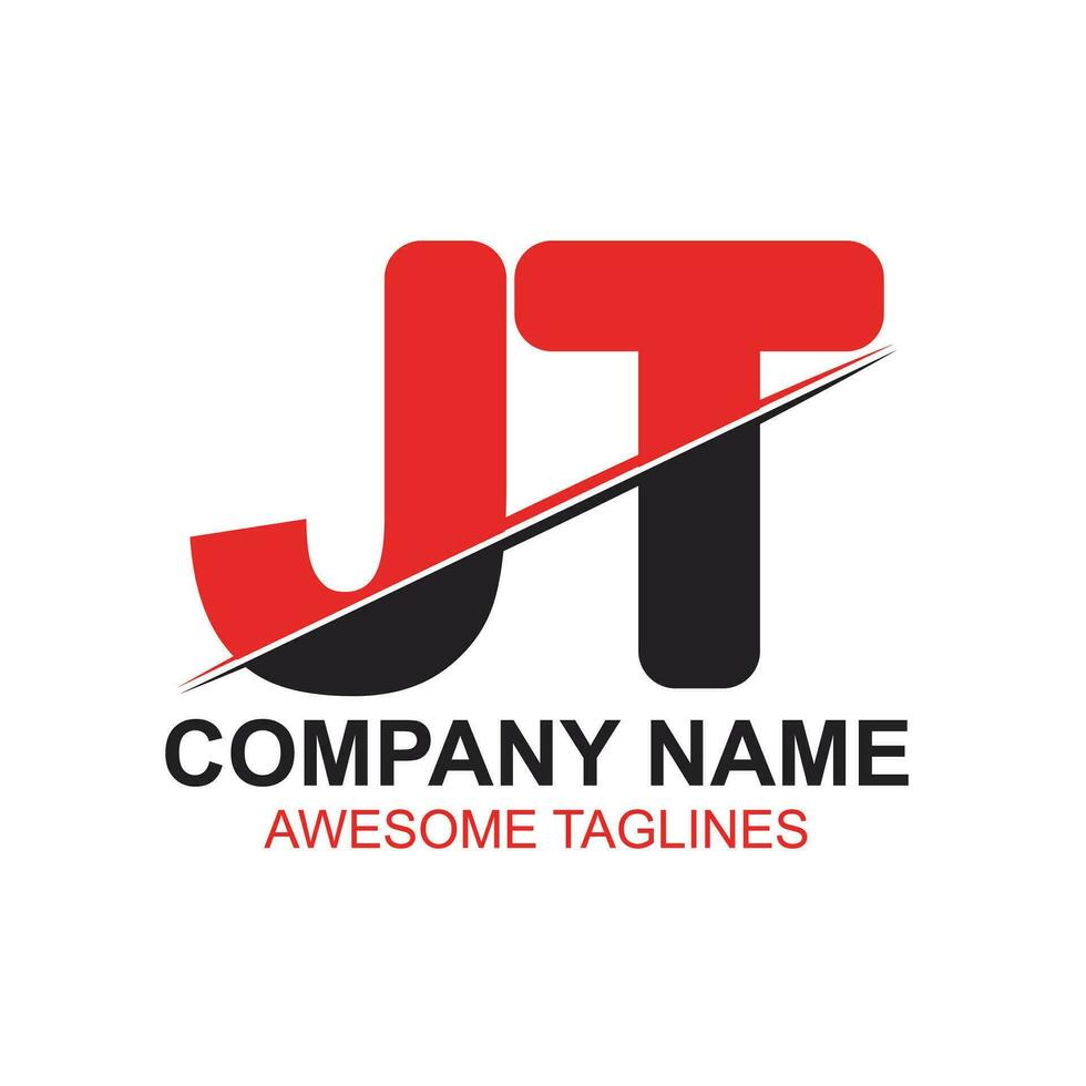 JT letter logo design service vector