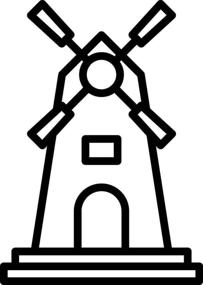 Windmill Vector Icon Design
