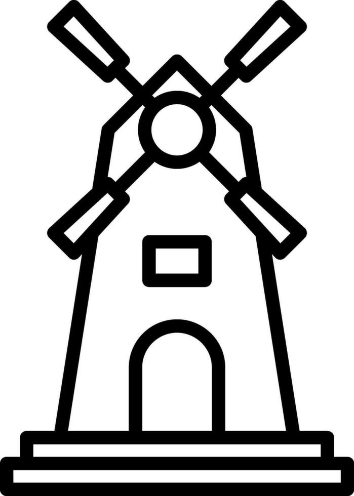 Windmill Vector Icon Design