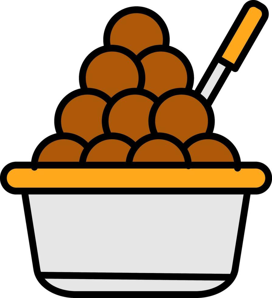 Bitterballen Vector Icon Design