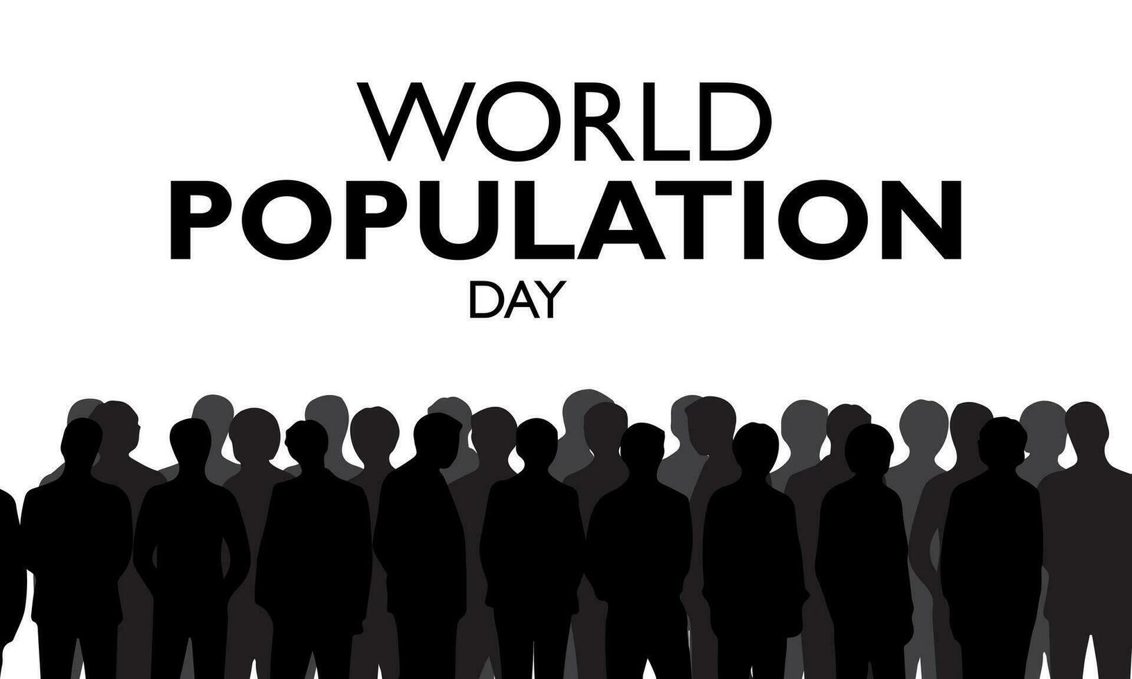 world population day, vector banner background