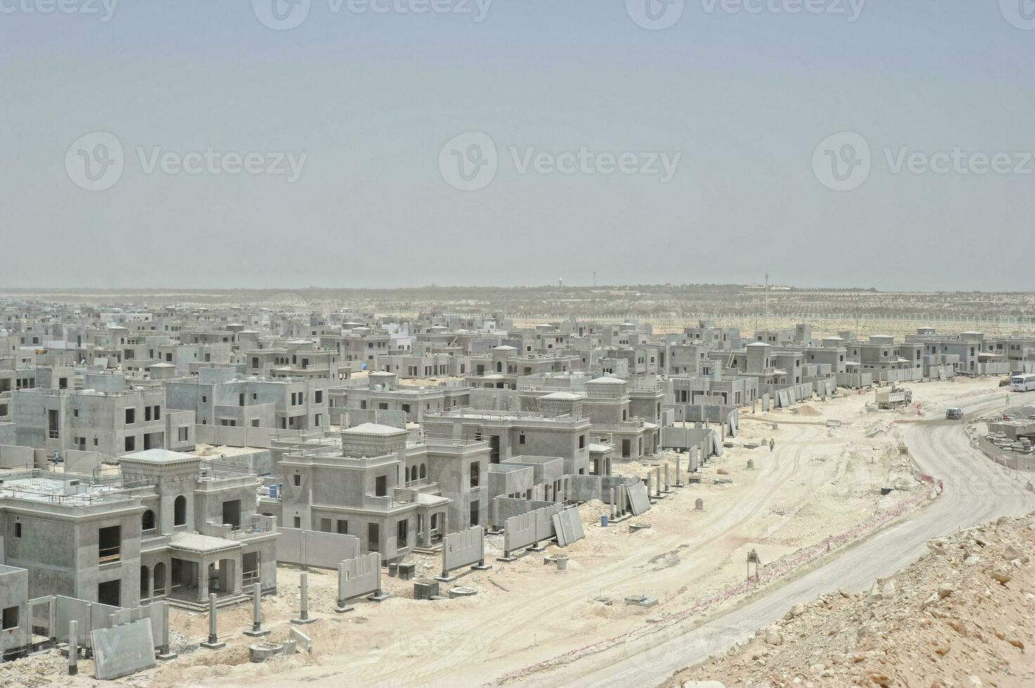 Construction site with cranes.Biton constructions photo