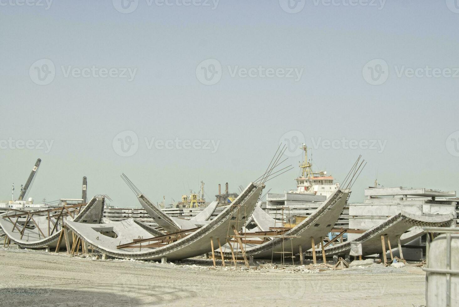 Construction site with cranes.Biton constructions photo
