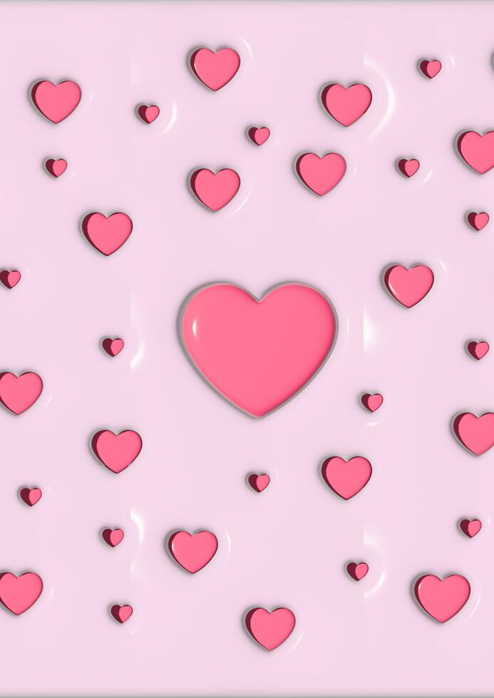 Print Ready 3D Cute Simple Love Background photo