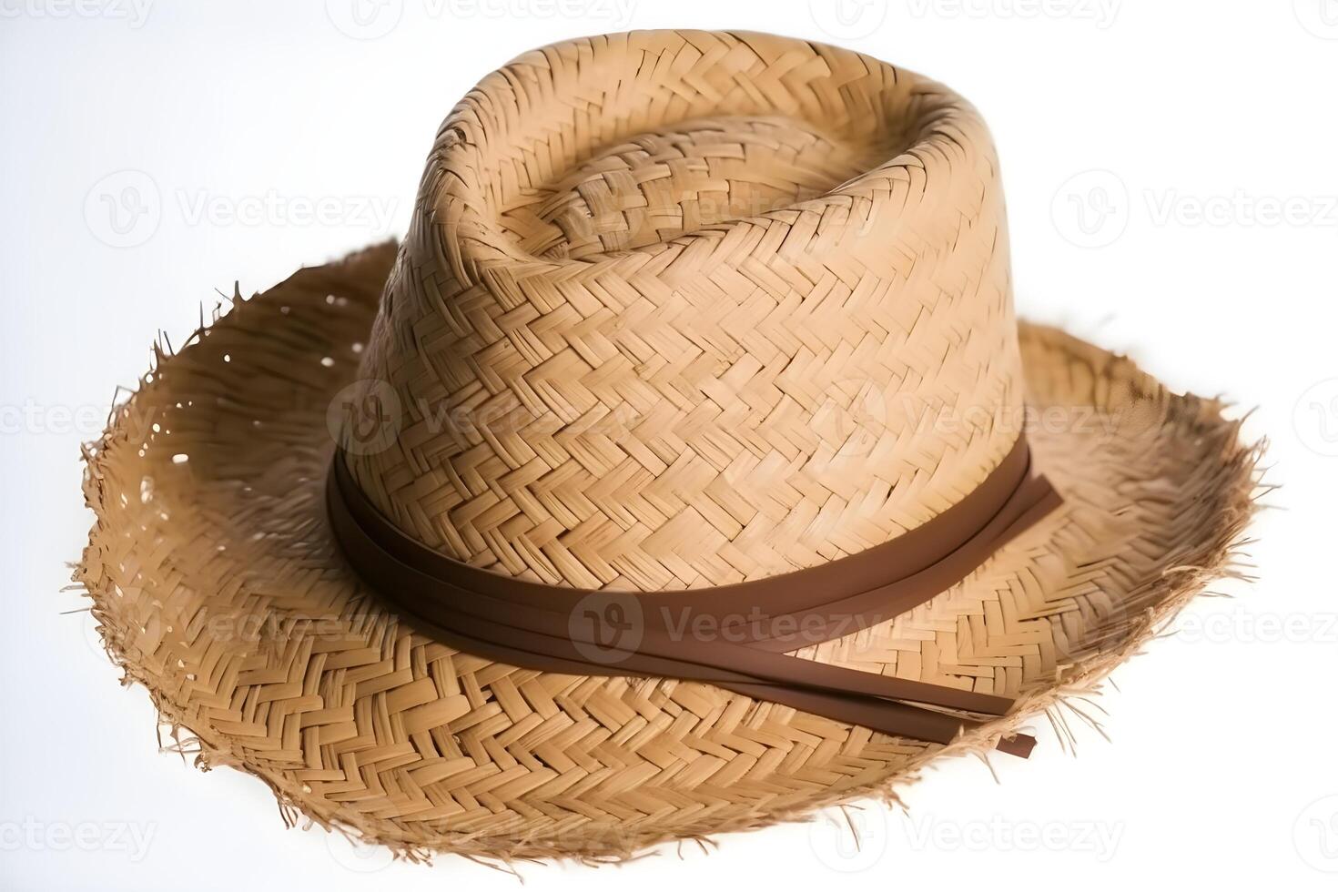 Straw hat isolated on a white background. photo