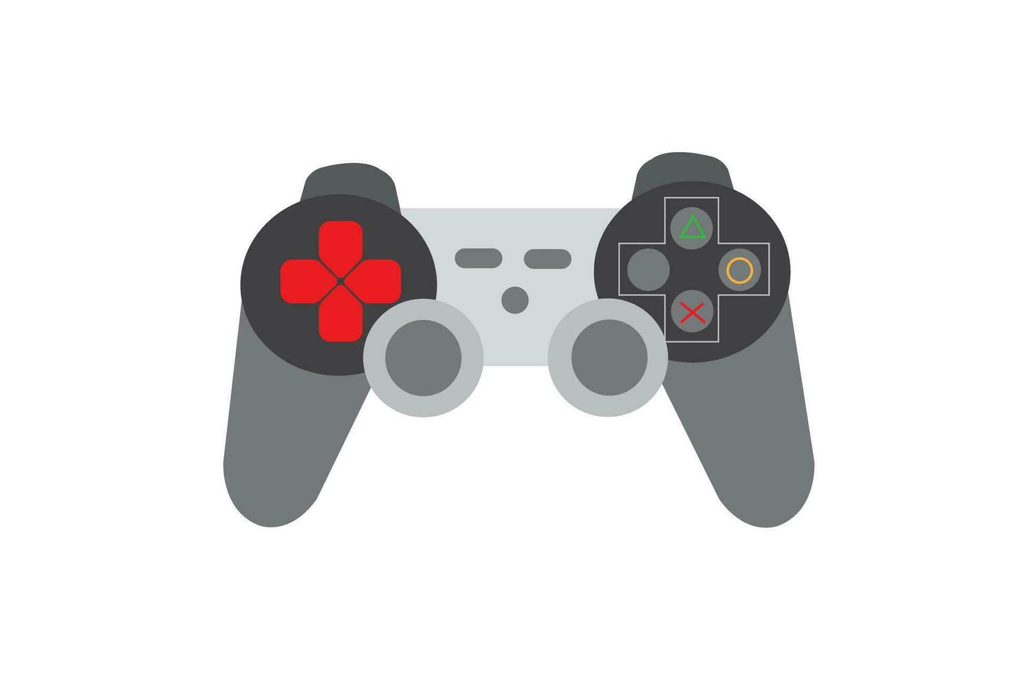 Gamepad video game controller isolated, gaming and technology concept vector