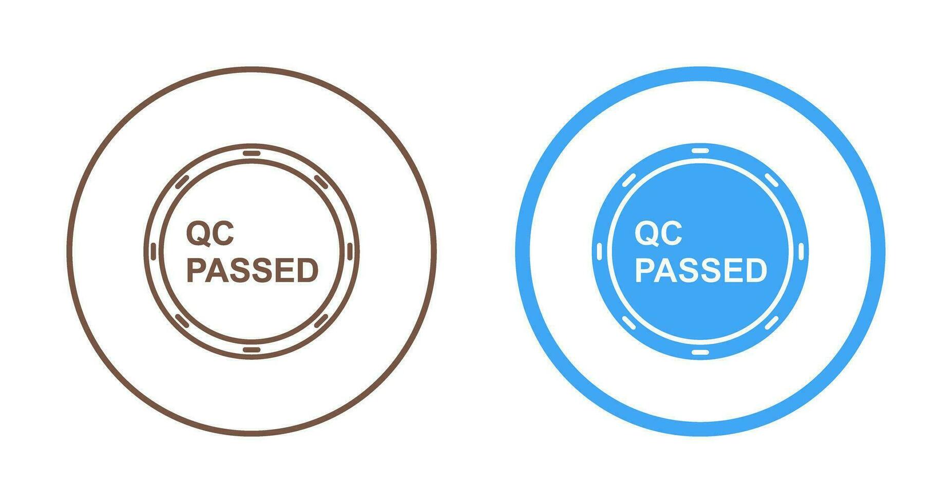 Unique QC Passed Vector Icon
