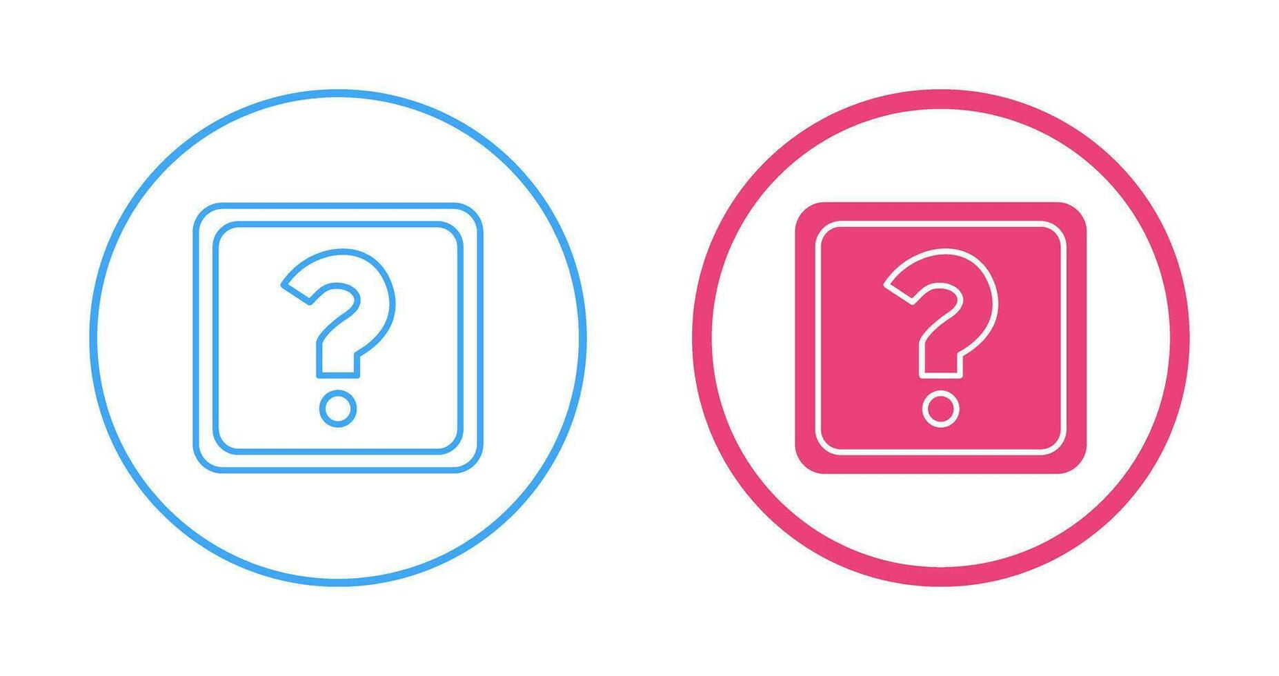 Unique Question Mark Vector Icon