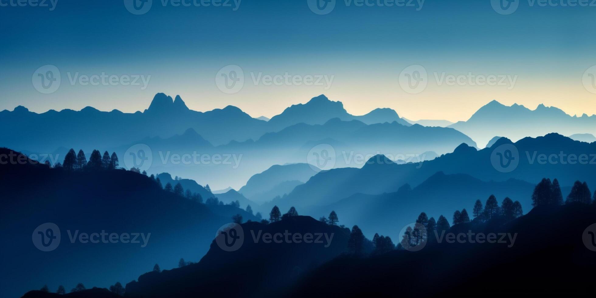 Landscape mountain background illustration by toold photo