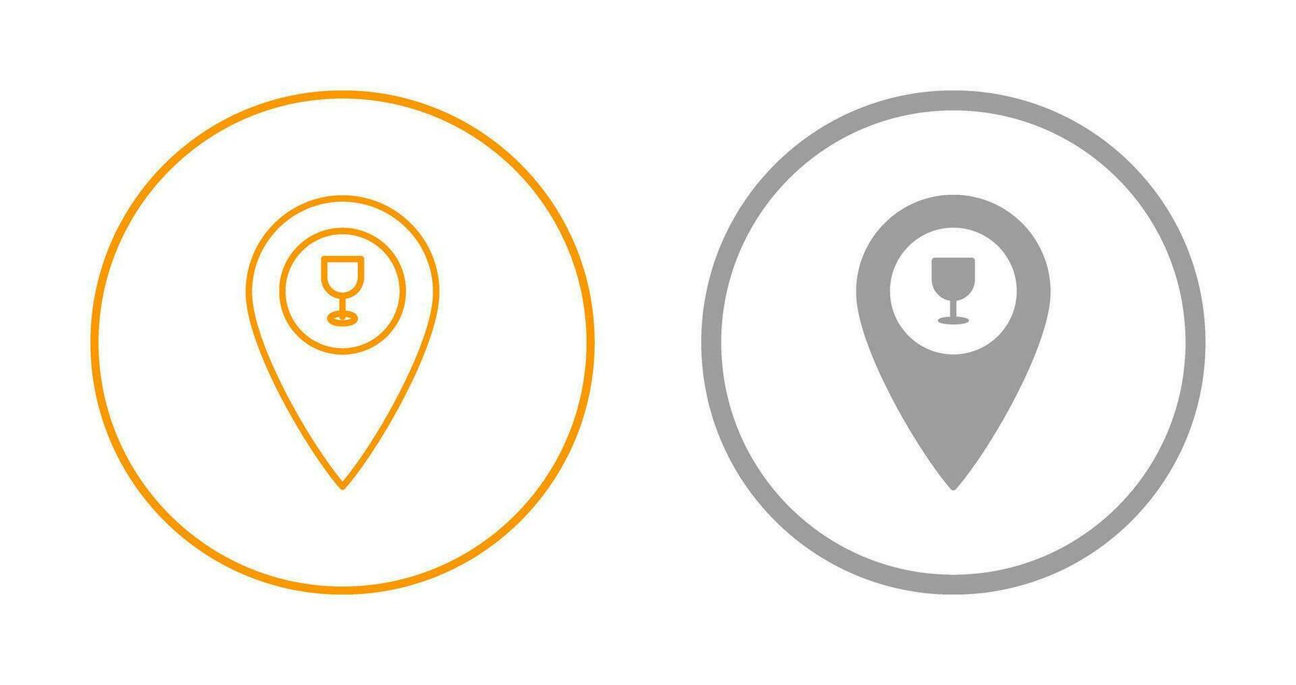 Unique Bar Location Vector Icon