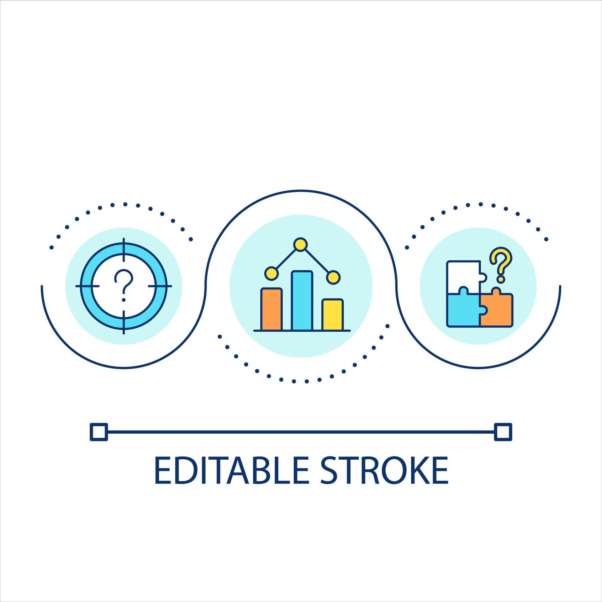 Solve problem loop concept icon. Decrease statistics. Low performance ...