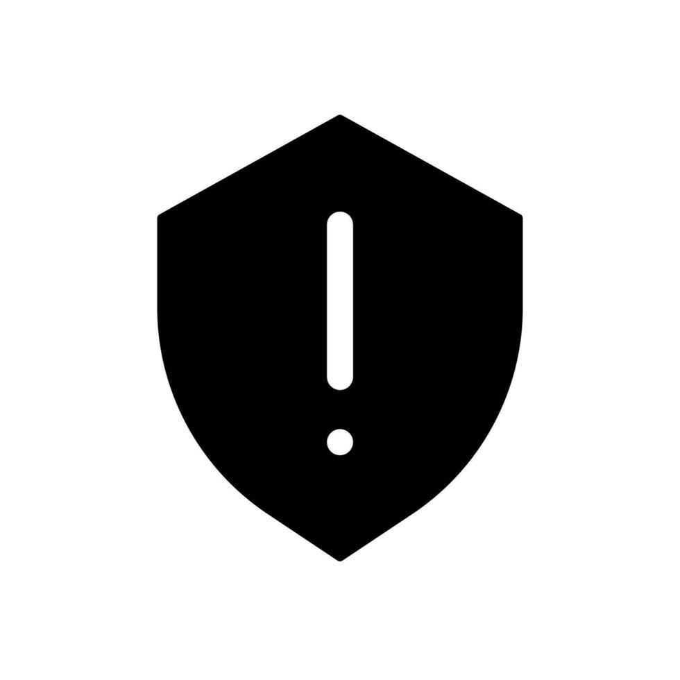 Security hazard black glyph ui icon. Antimalware notification. User interface design. Silhouette symbol on white space. Solid pictogram for web, mobile. Isolated vector illustration