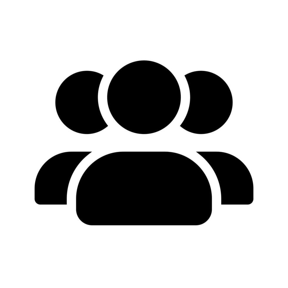 Online community black glyph ui icon. Social media group invitation. Teamwork. User interface design. Silhouette symbol on white space. Solid pictogram for web, mobile. Isolated vector illustration