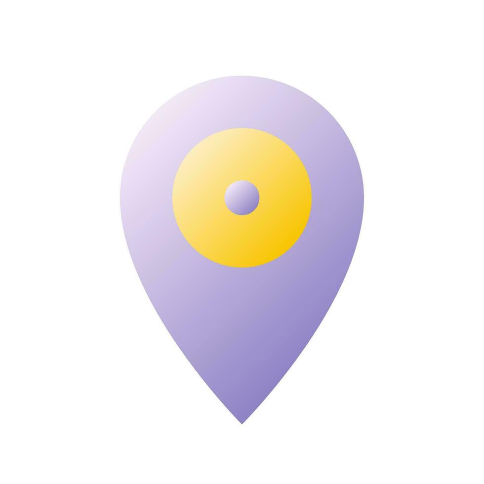 Location mark flat gradient two-color ui icon. Find place on map. Navigation service. Online support. Simple filled pictogram. GUI, UX design for mobile application. Vector isolated RGB illustration