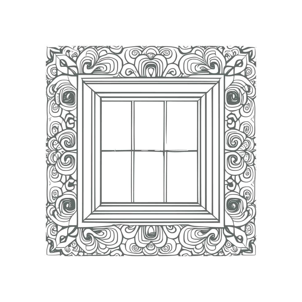 ventana colorante libro. vector