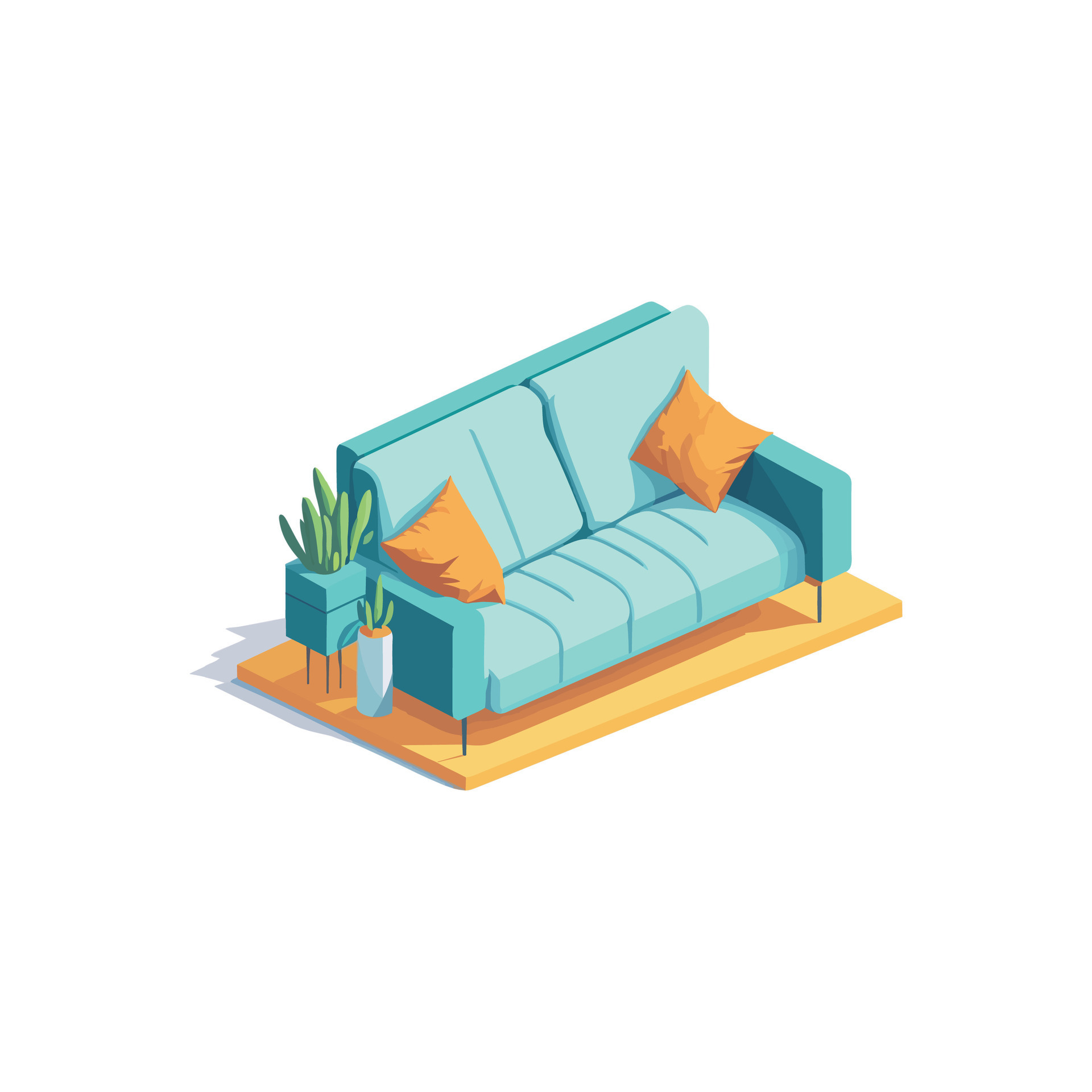 Modern Sofa Vector 24846070 Vector Art at Vecteezy
