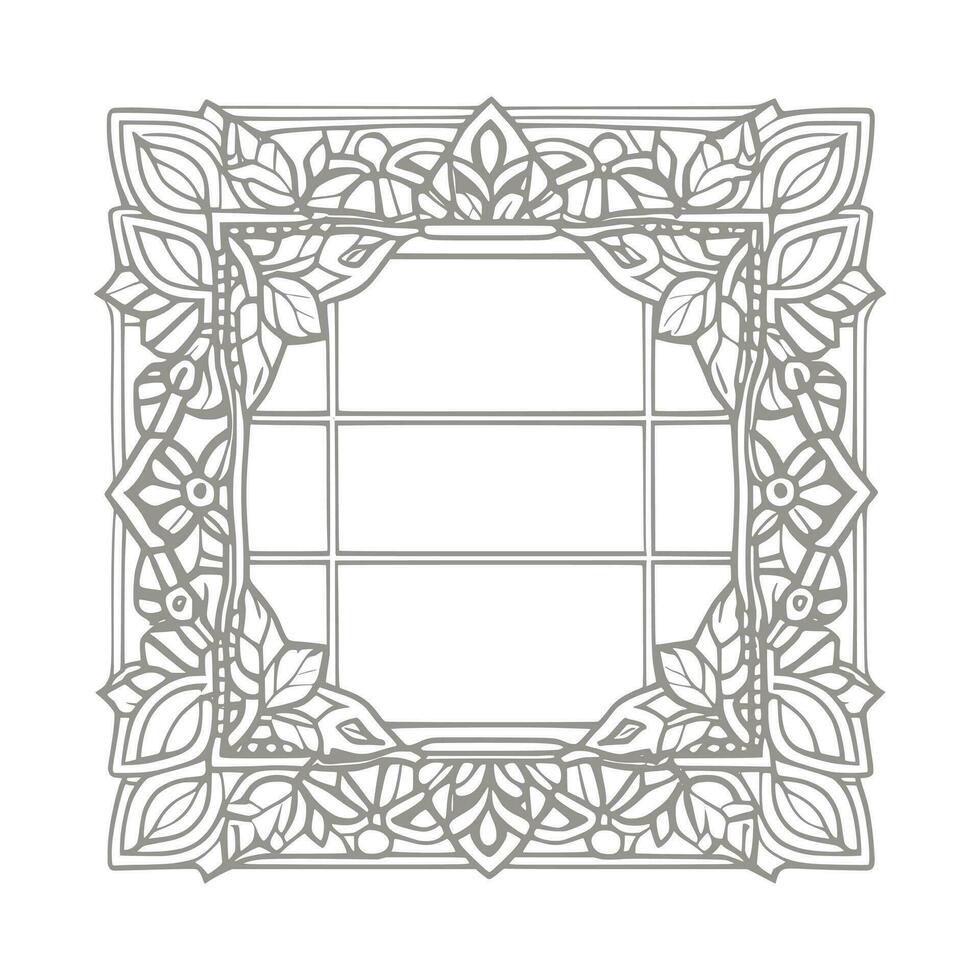 Window coloring book vector