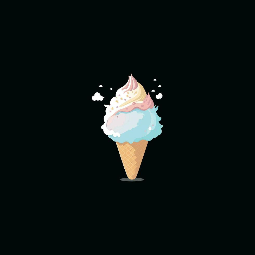 A cute Ice cream vector. vector