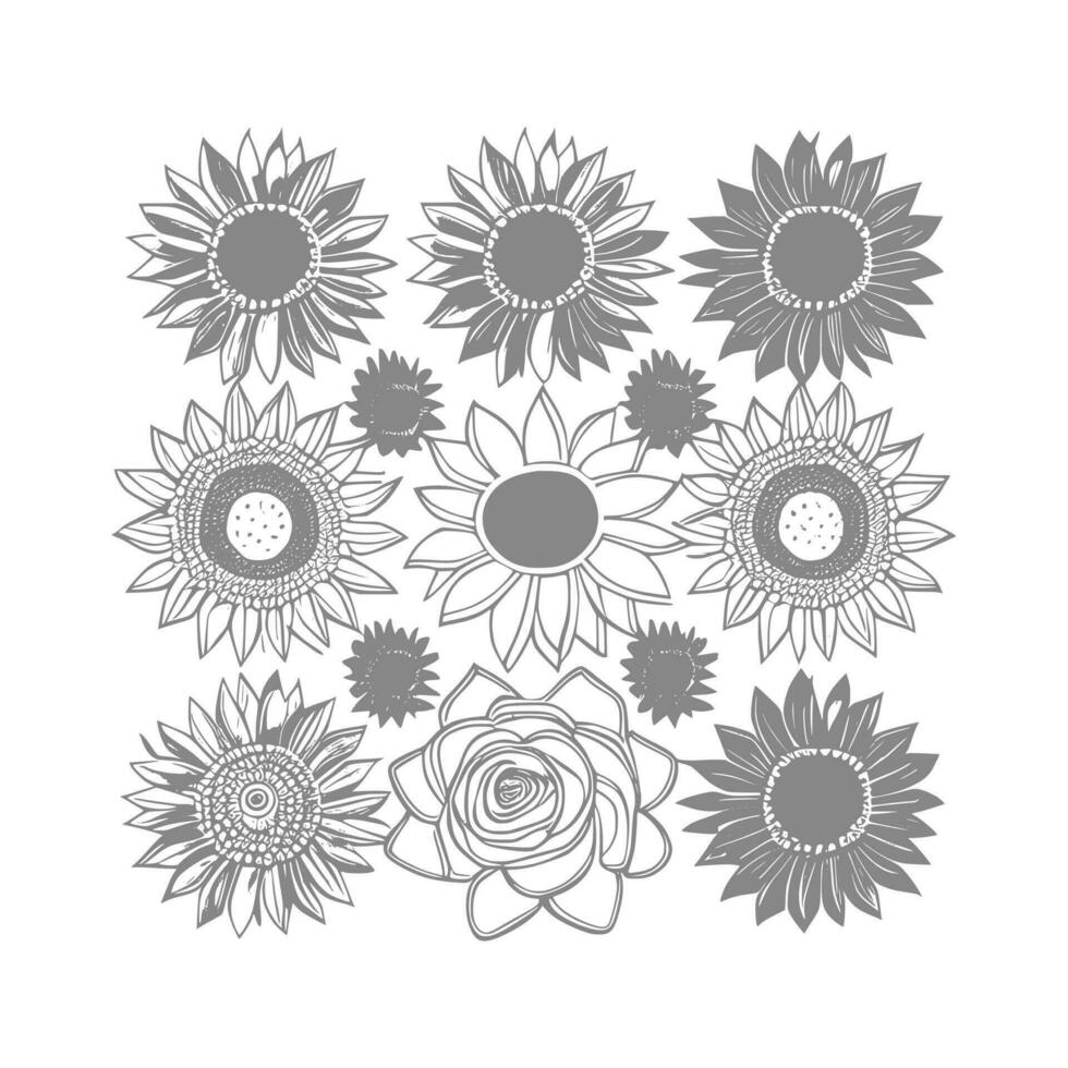 flower Black outline drawing is perfect for coloring pages vector