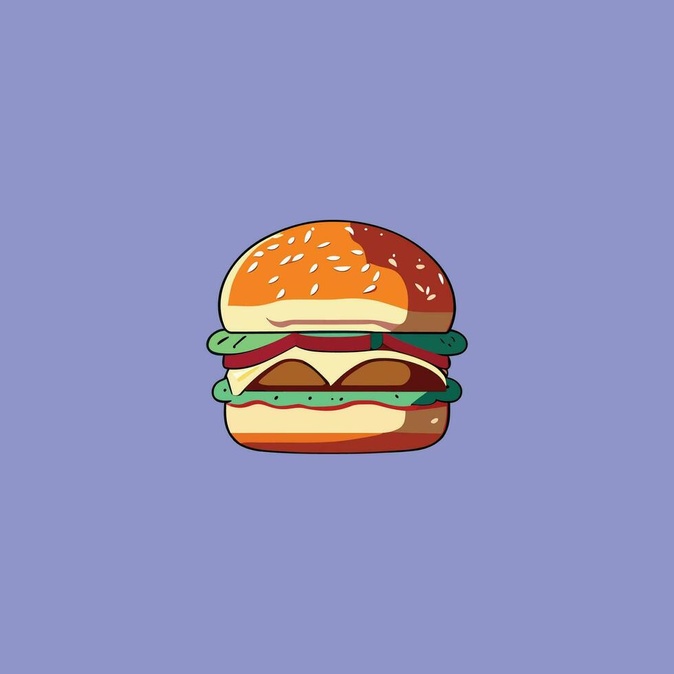 un bonito hamburguesa vector