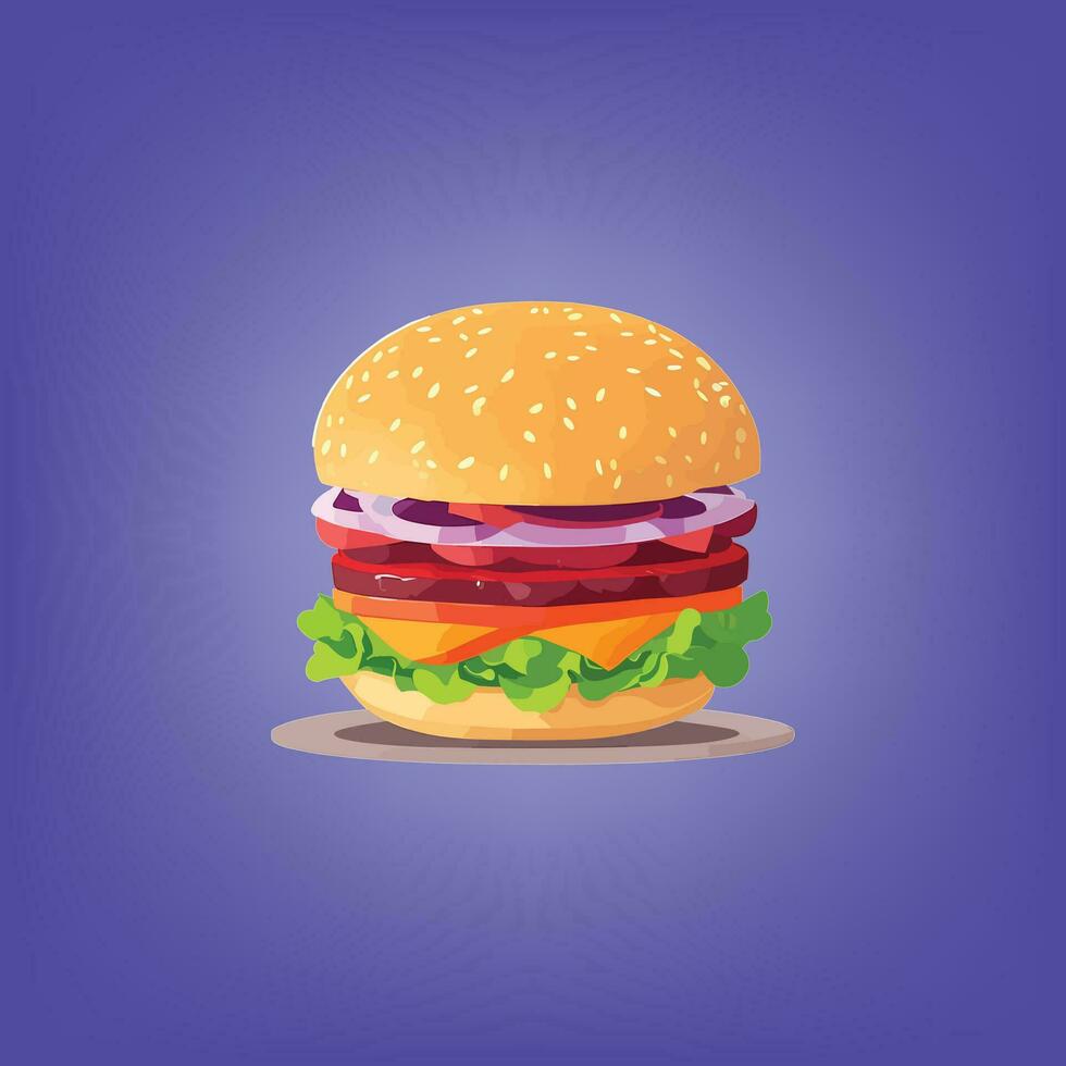 hamburguesa vector ilustración.