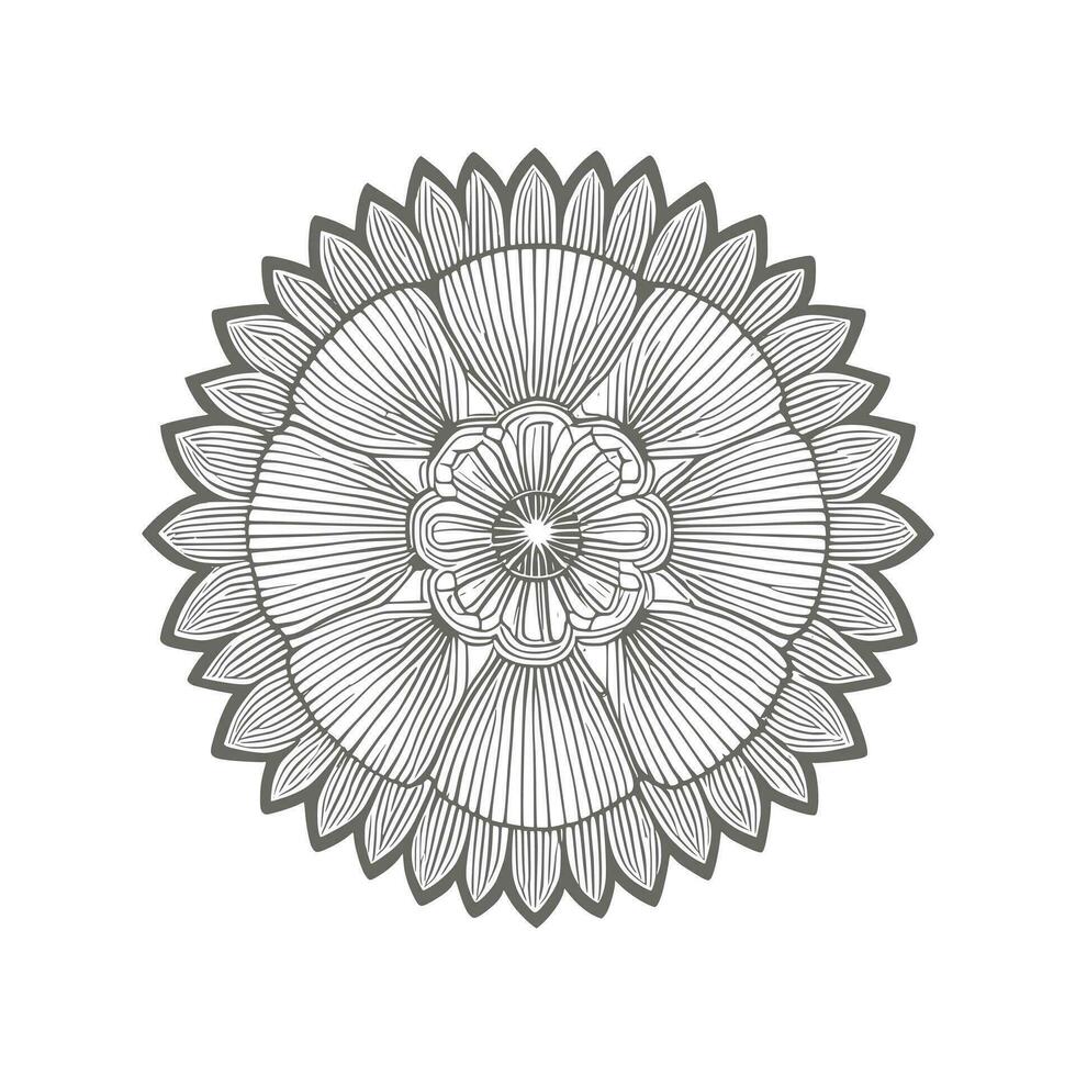 sunflower line art Vector