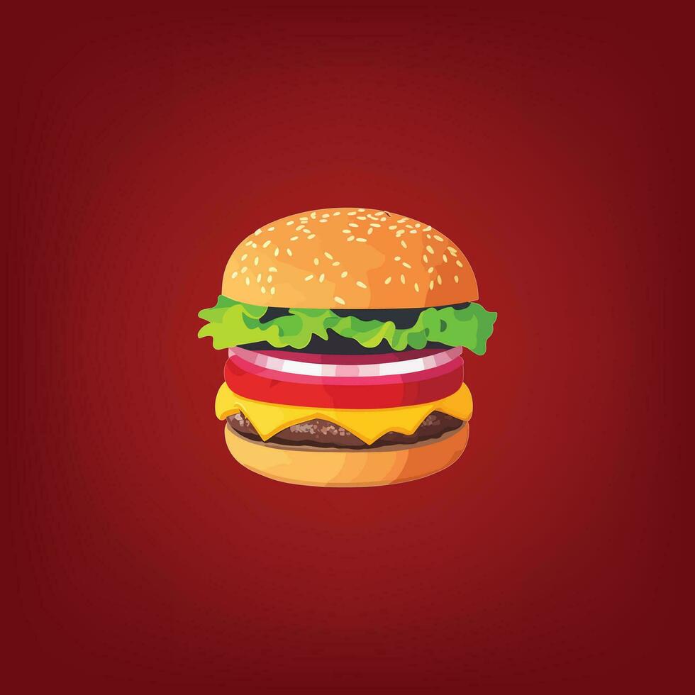 Hamburger vector illustration.