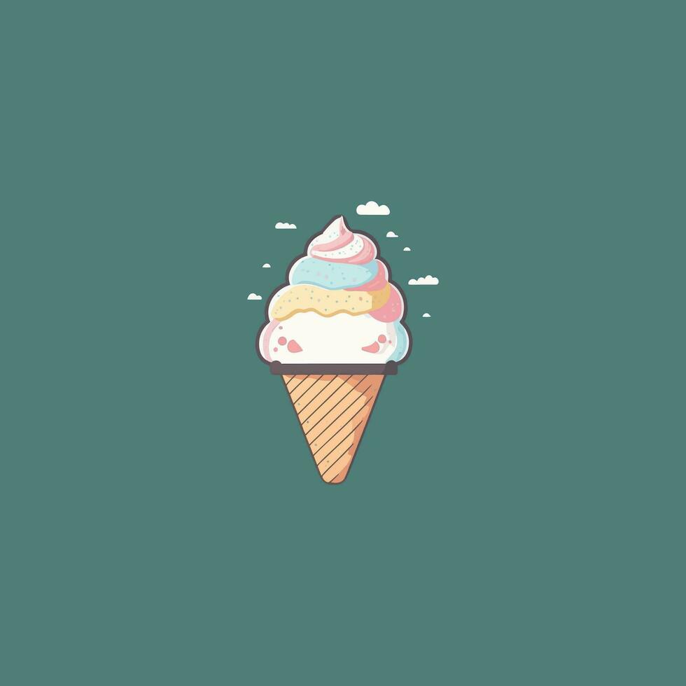 A cute Ice cream vector. vector