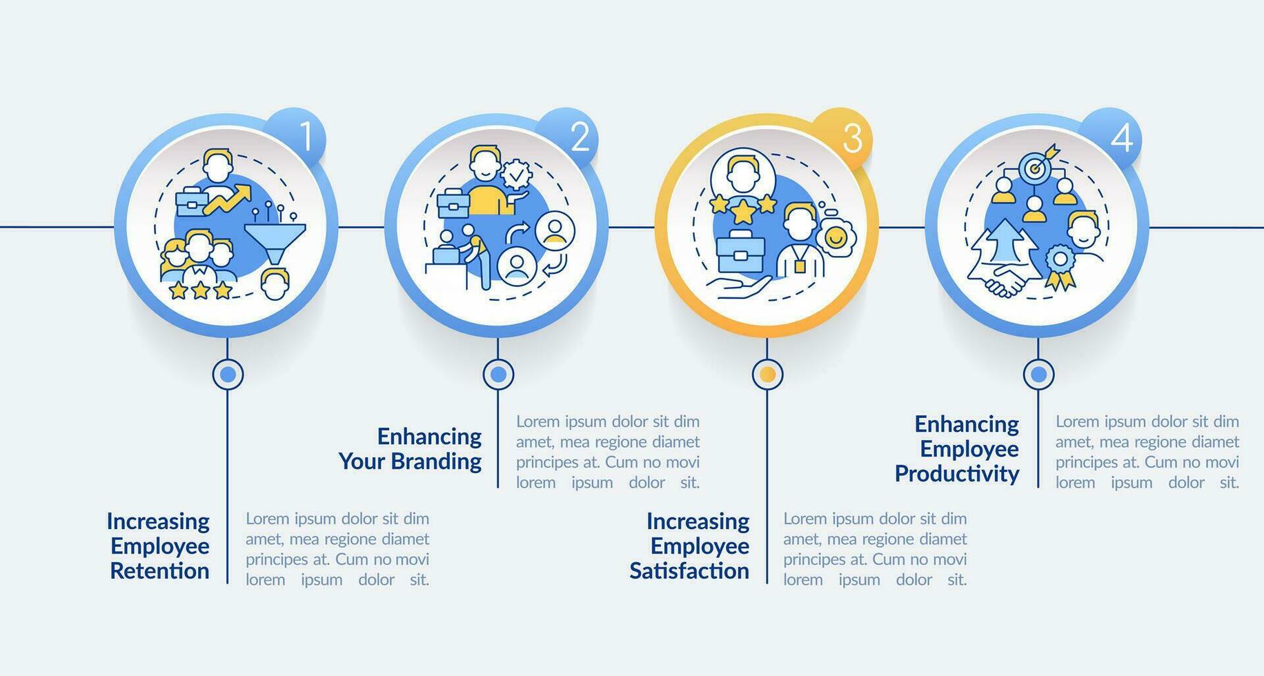 Adaptation challenges circle infographic template. Team joining. Data visualization with 4 steps. Editable timeline info chart. Workflow layout with line icons vector