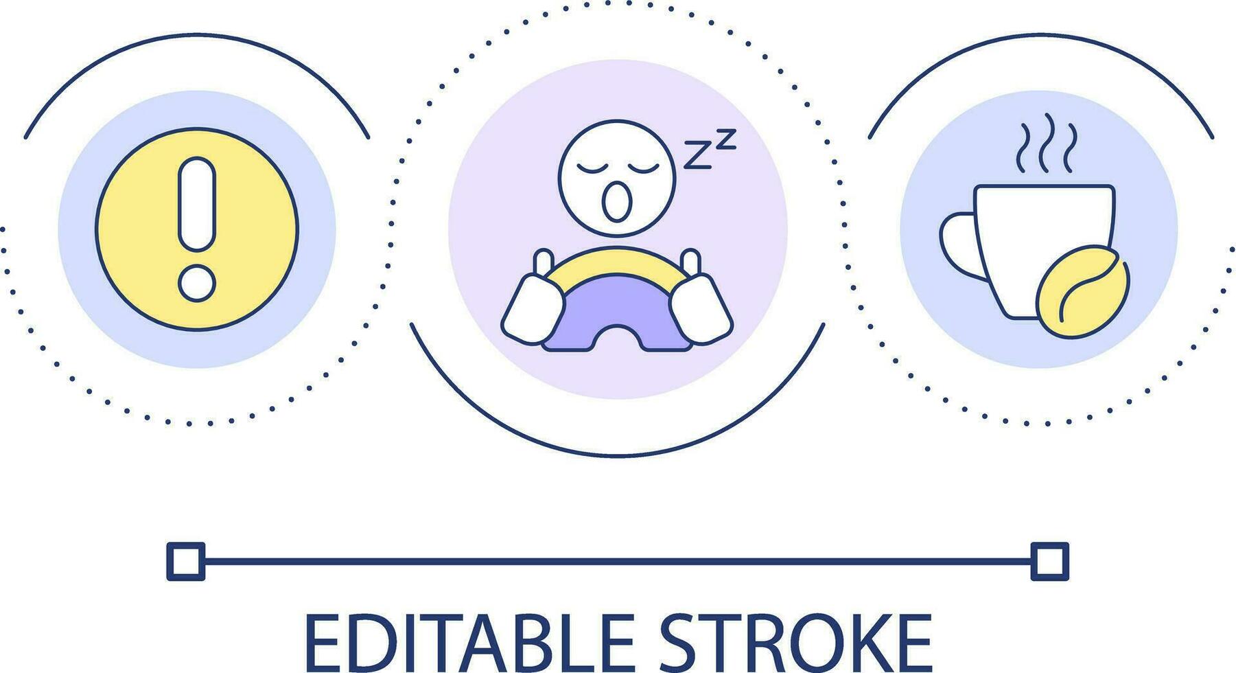 Rest enough before driving loop concept icon. Sleepy driver. Driving safety precaution abstract idea thin line illustration. Isolated outline drawing. Editable stroke vector