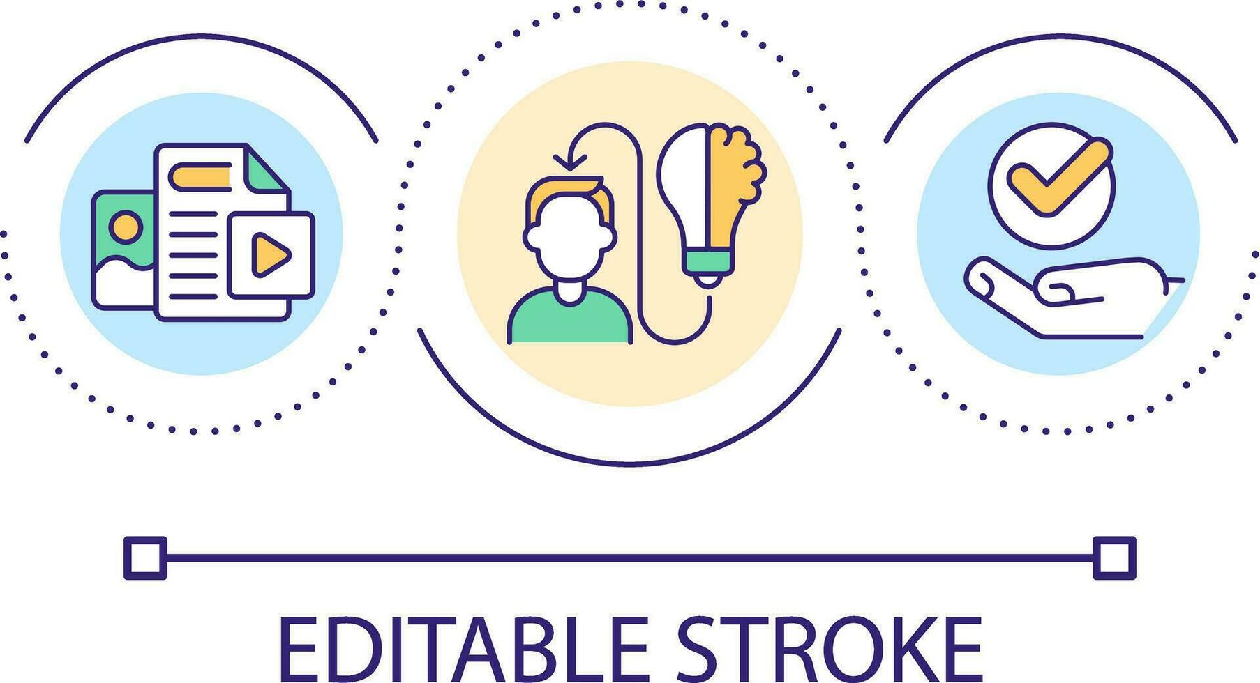 E learning resources loop concept icon. Access to education online. Student opportunity. Development abstract idea thin line illustration. Isolated outline drawing. Editable stroke vector