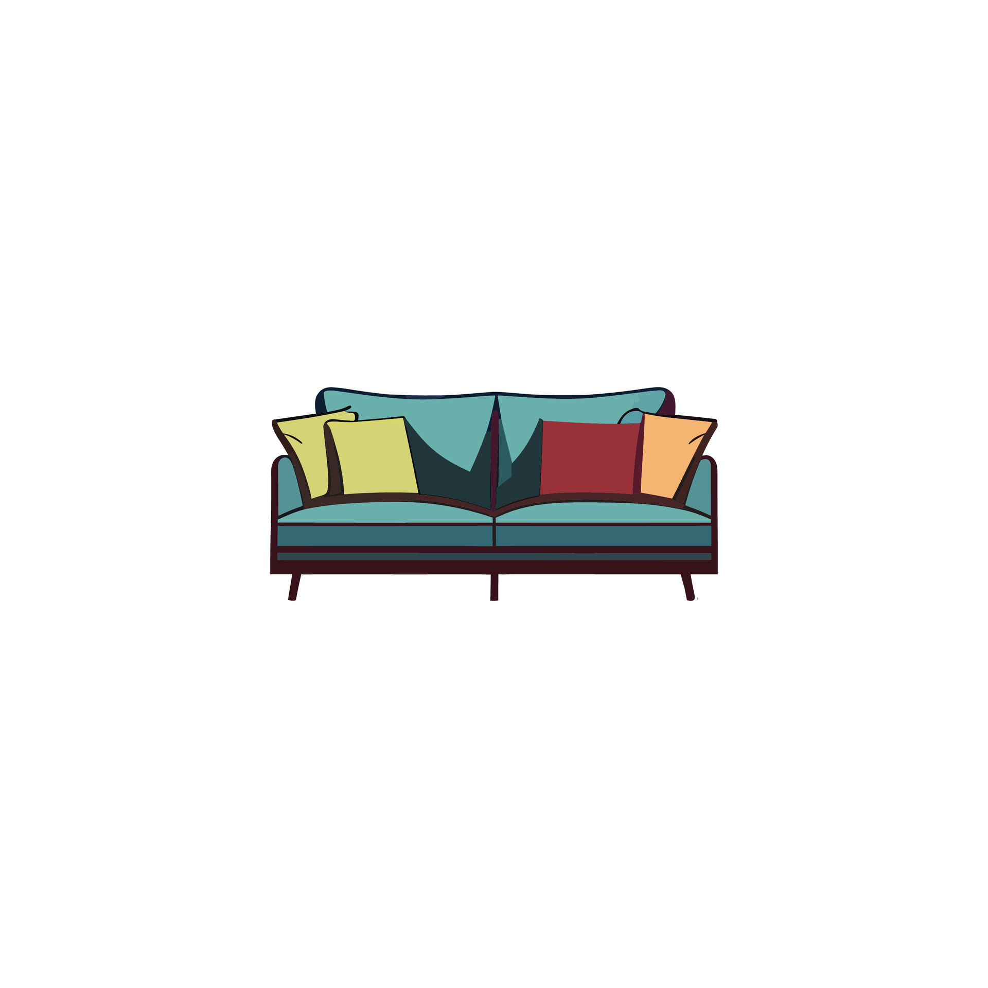 Nice Sofa Vector 24846938 Vector Art at Vecteezy