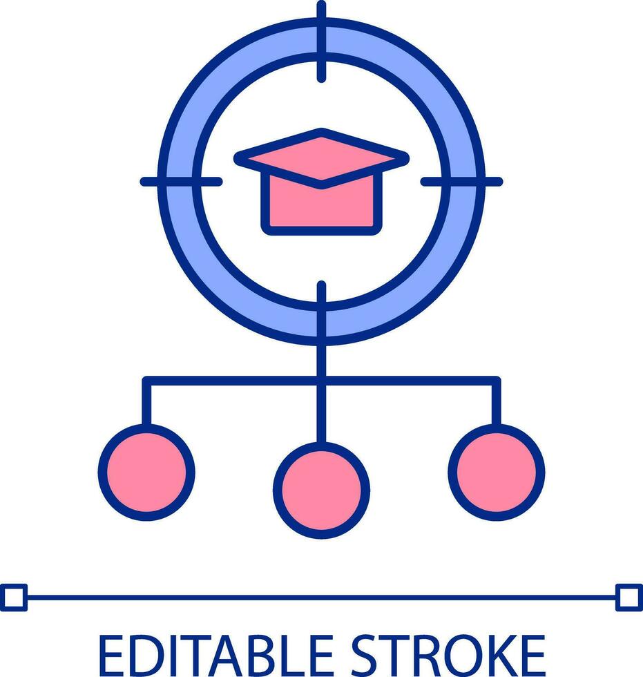 Student-centered learning RGB color icon. Exploring academic interests. Driving student motivation. Isolated vector illustration. Simple filled line drawing. Editable stroke