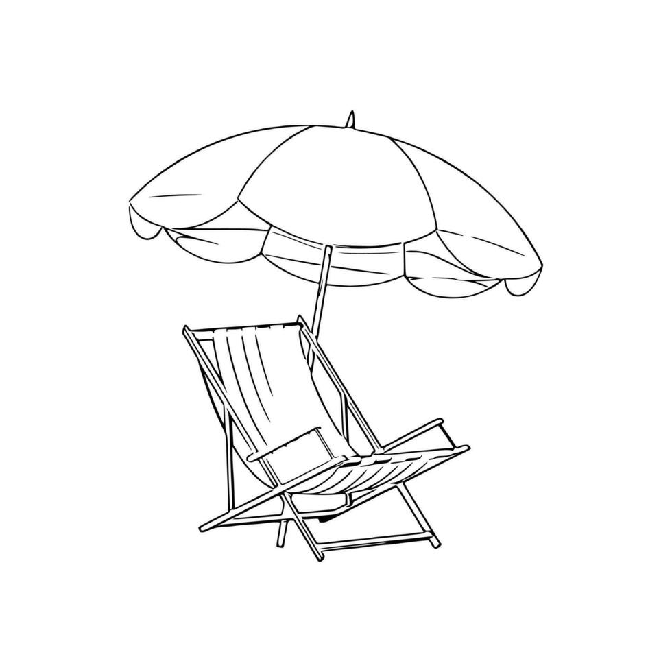 line art umbrella vector. vector