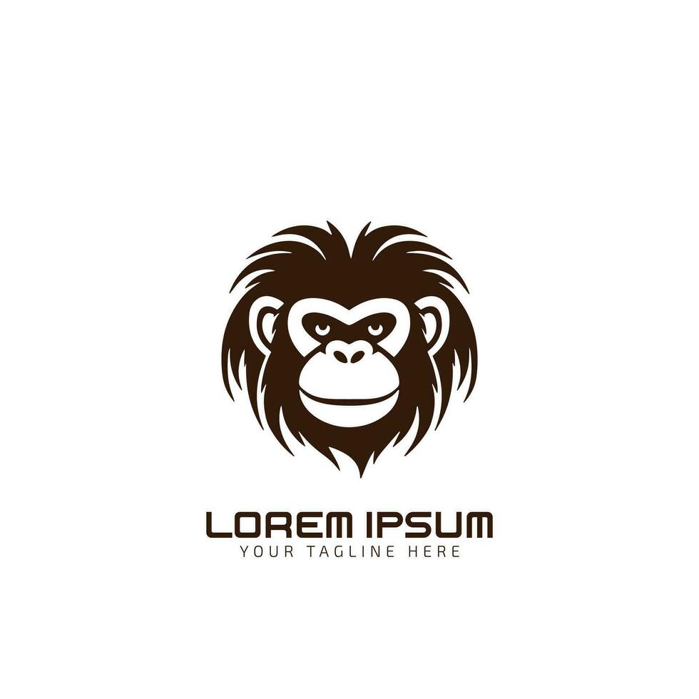 Monkey head logo design. Monkey face for your avatar and social media profile picture. Monkey head logo vector. vector