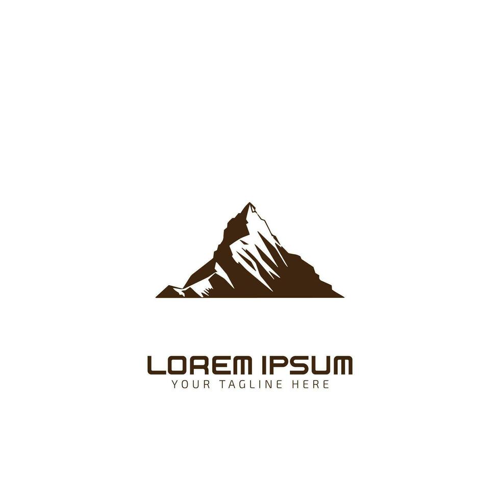 Mountain vector.Mountain silhouette isolated vector illustration. Mountains silhouette