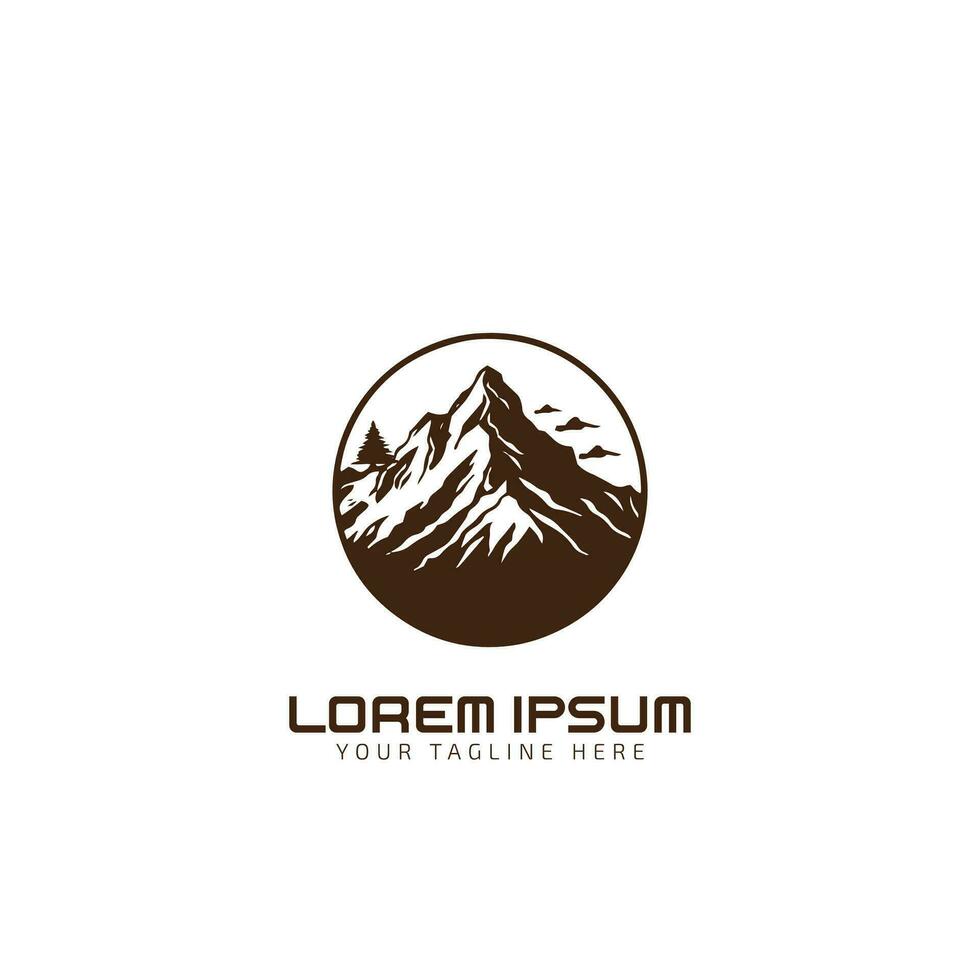 Mountain silhouette logo, vector, icon design vector