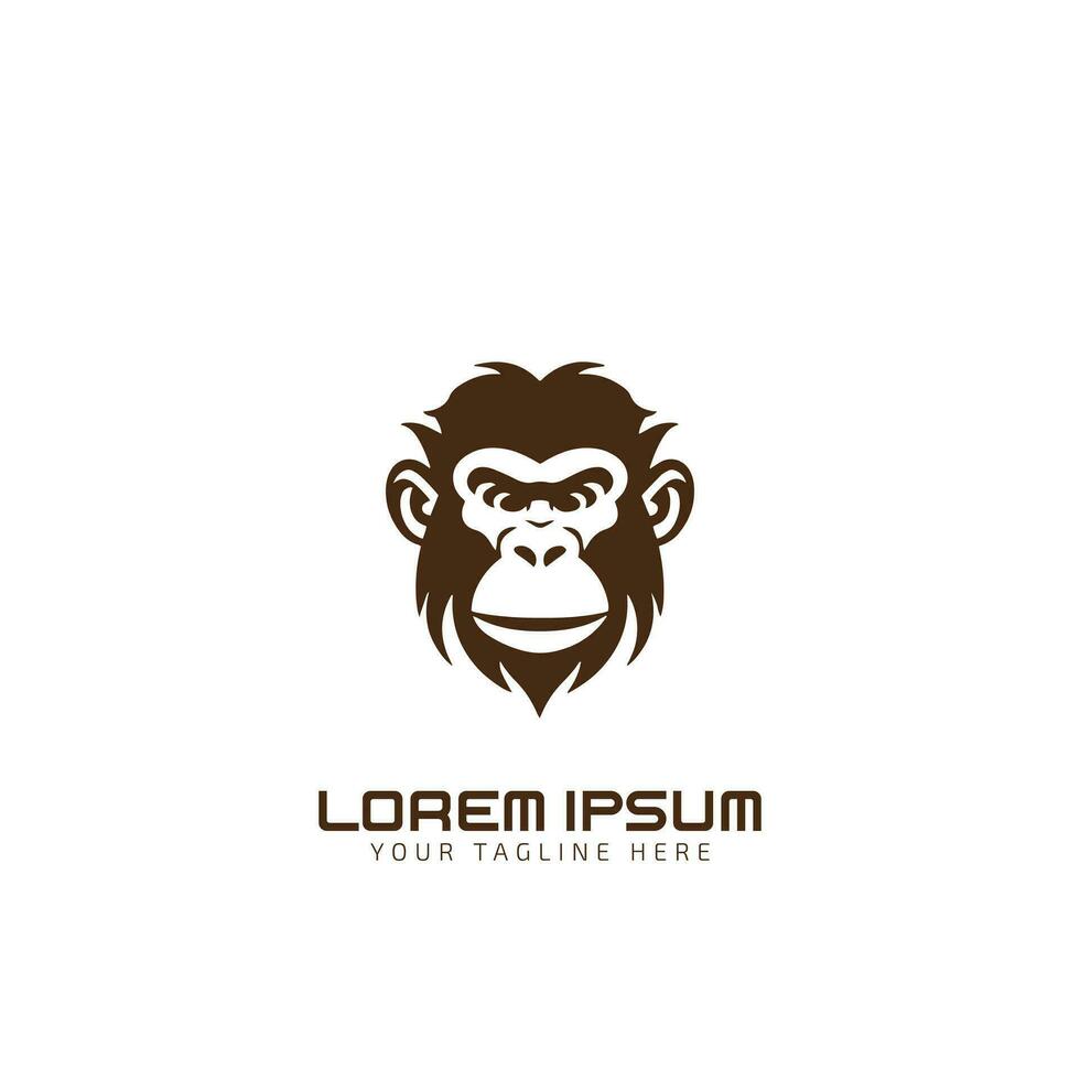 Gorilla or monkey head vector illustration for logo, symbol, and icon