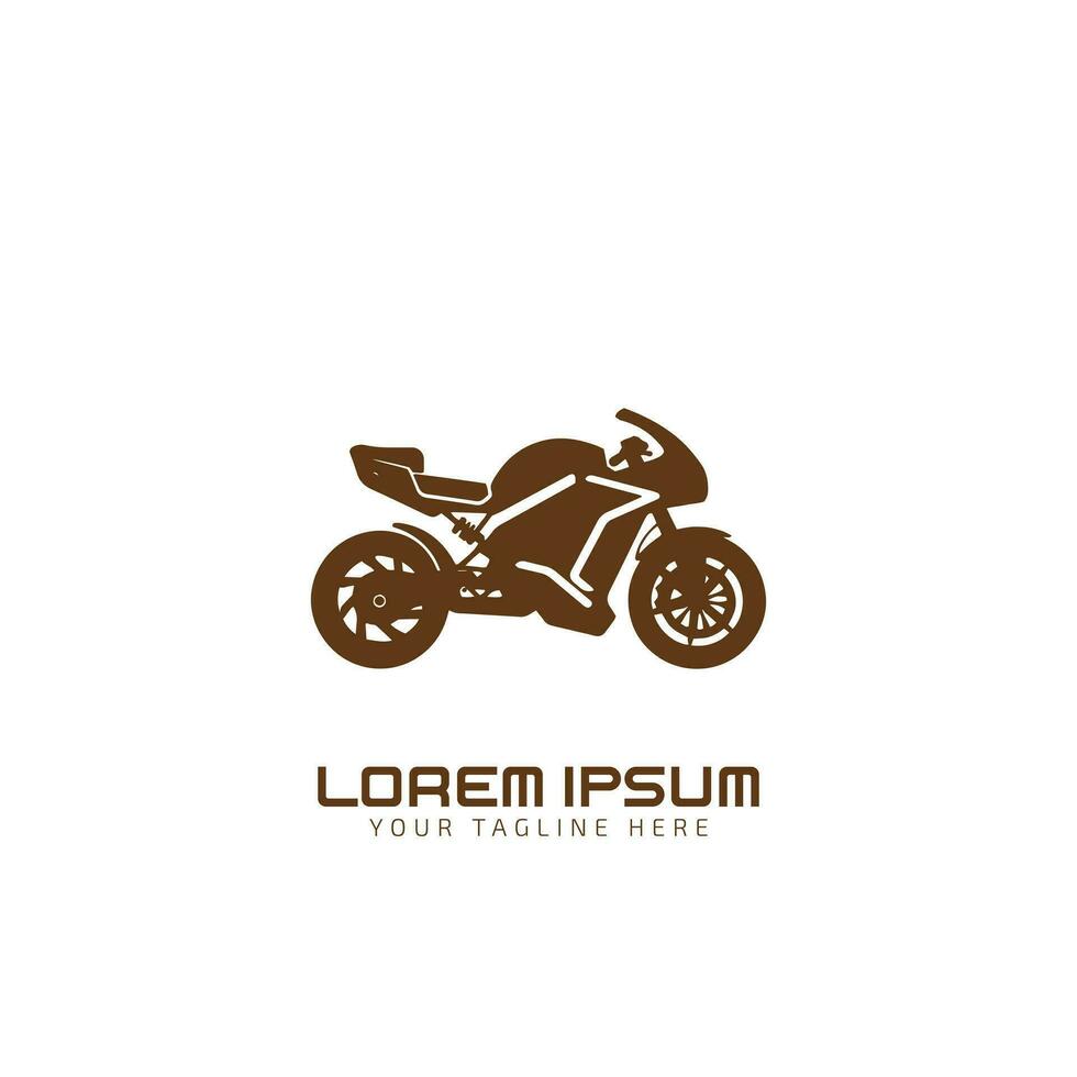 motorbike minimal logo silhouette vector icon on white background