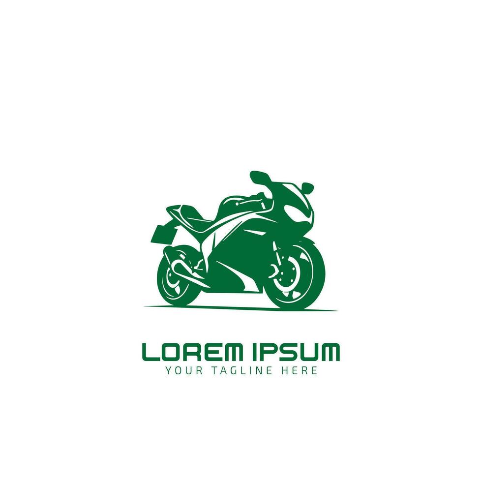 motorbike and heavy bike minimal logo silhouette icon on white background vector