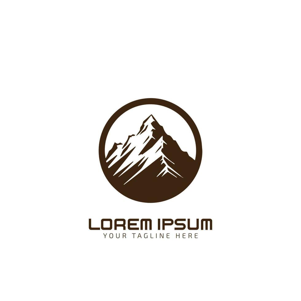 Mountain logo design template. vector