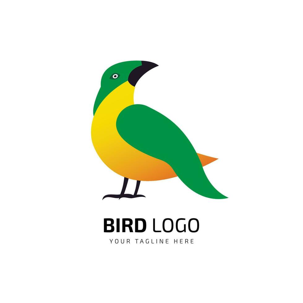 loro pájaro logo resumen diseño vector modelo