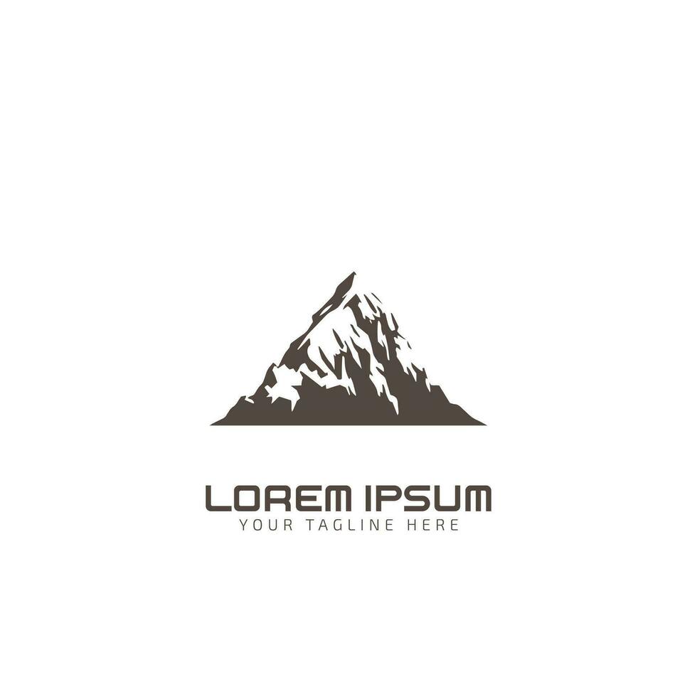 Mountain minimal logo vector icon design