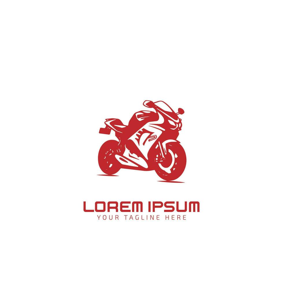 Portrait of a bike or motorbike logo vector icon