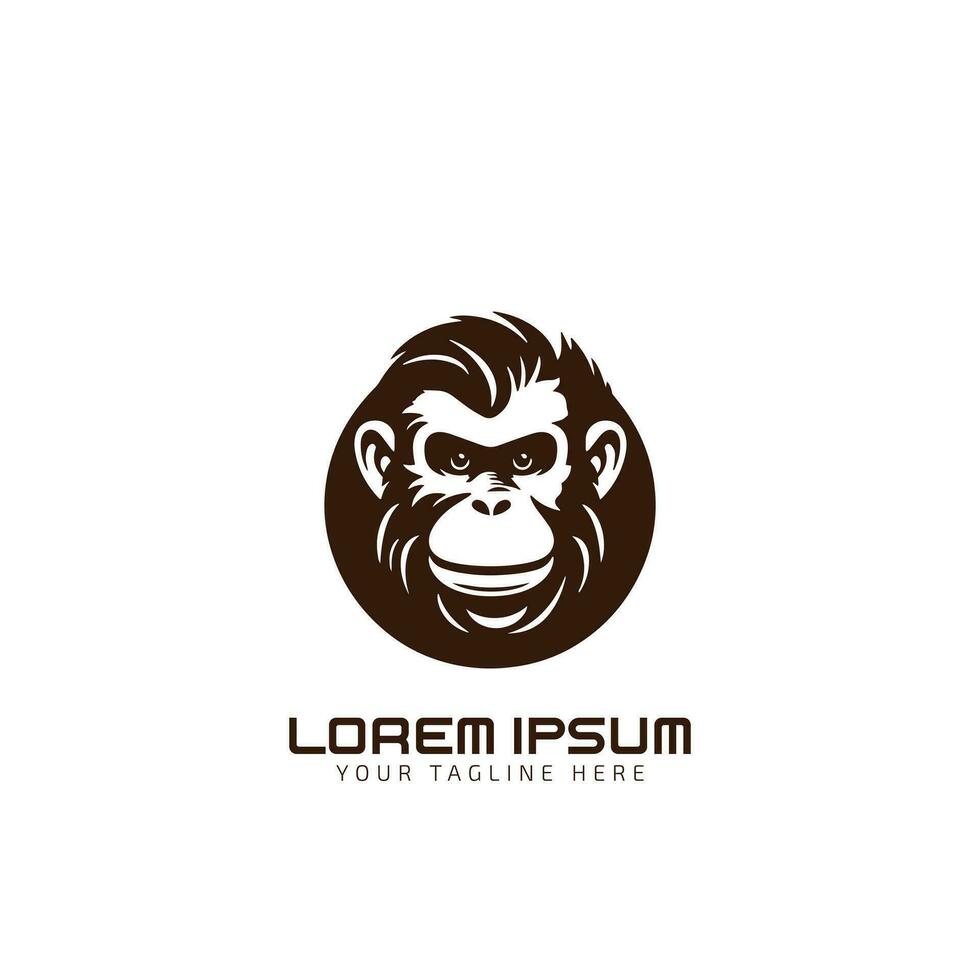 mono niño rostro, Clásico logo vector icono concepto negro y blanco color, mano dibujado ilustración
