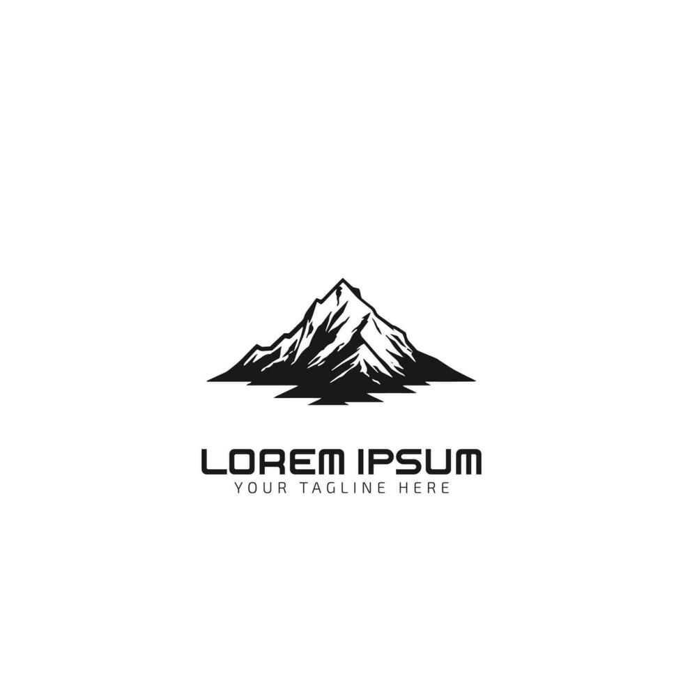 Mountain shapes isolated on white background. icon Vector illustration