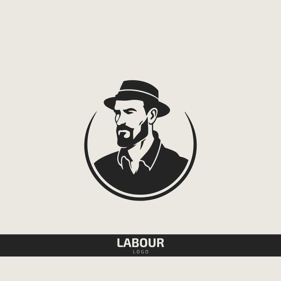 Labour logo Day concept on isolated background. 1st May celebrate on Labour Day is an annual holiday. vector